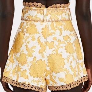 Zimmerman postcard belted floral shorts size 0